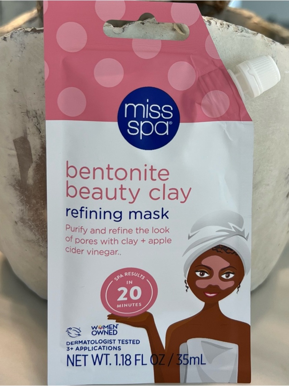 2 pack Miss Spa Bentonite Beauty Clay Refining Mask — Pink